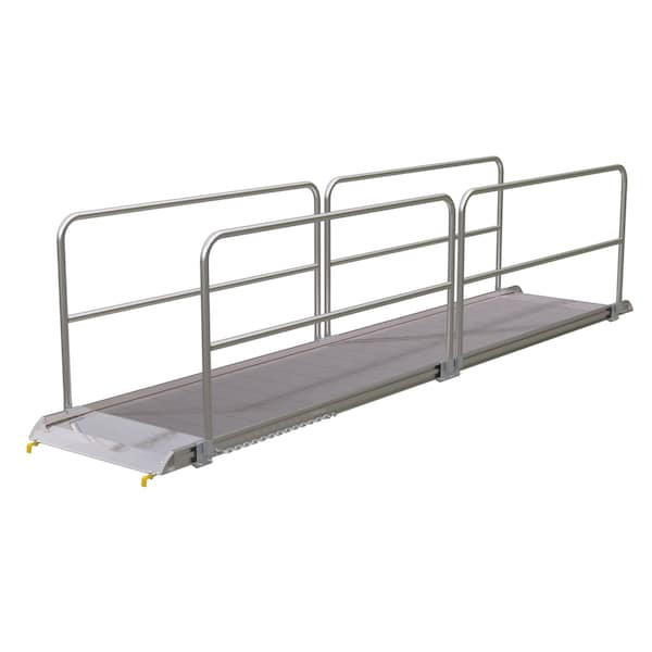 Vestil Alum. Walk Ramp w/Rail Hook, 192 x 38" AWR-38-16B-HR - main